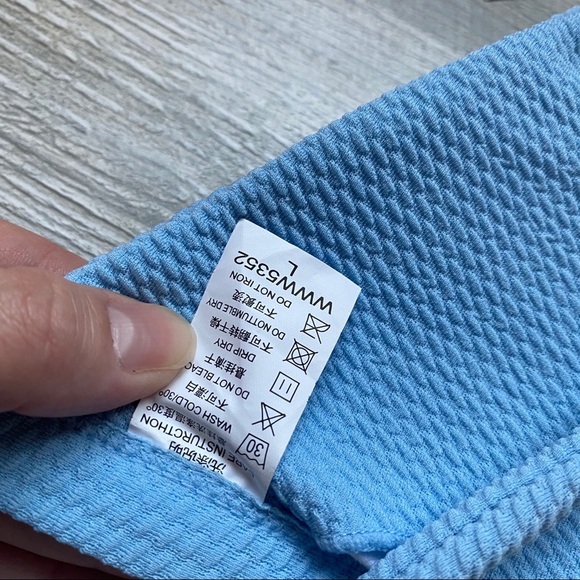 Zaful Swim Bikini Top Blue Sz Large Jr. - Picture 4 of 7